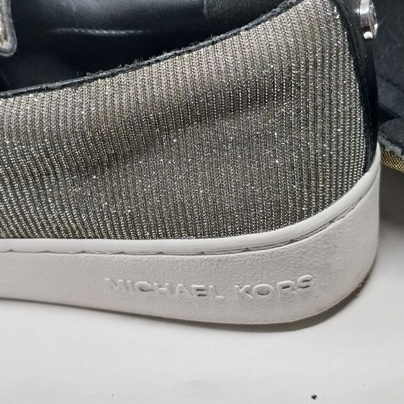 Michael Michael Kors Slip on Shoes. Silver sparkle color. Size 7M. - Picture 16 of 16